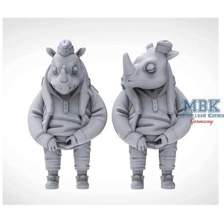 German Rhino  Tank Crew Set B  1/35