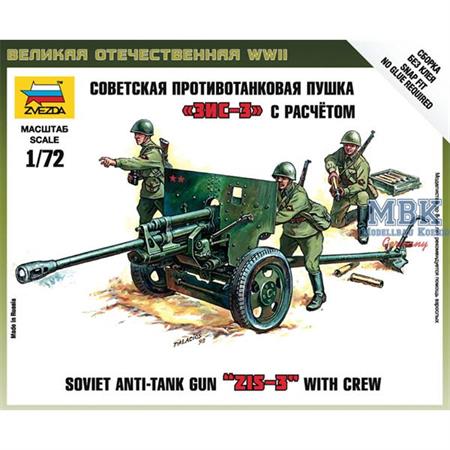 1:72 Zis-3 Soviet Gun + Crew