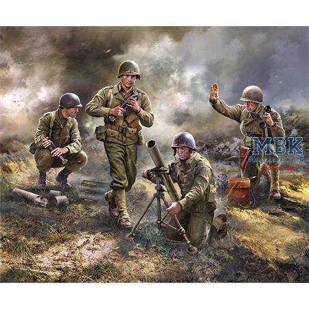 1:72 American 81mm mortar M1 with Crew