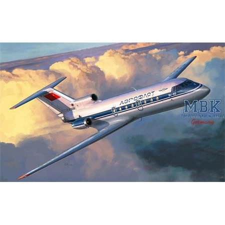 Turbojet passenger aircraft Yak-40 (1:144)