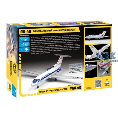 Turbojet passenger aircraft Yak-40 (1:144)