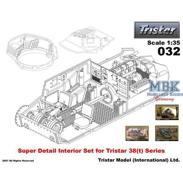 Panzer 38 T Super Detail Interior Set For Tristar