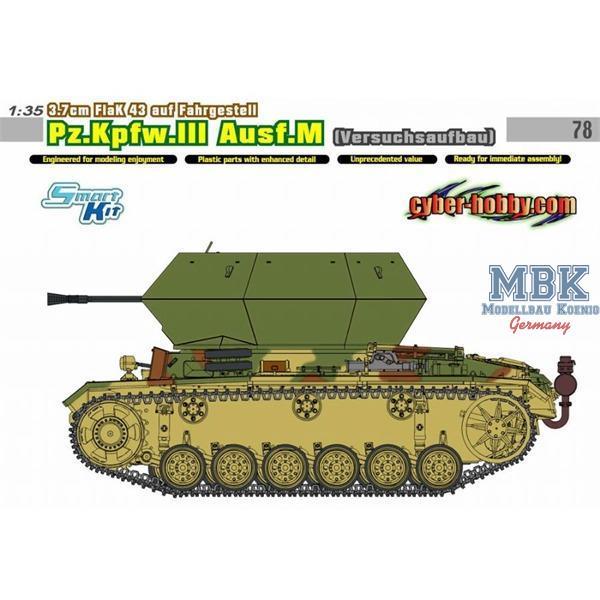 3,7cm FlaK43 auf Panzer III  ~ Cyber Hobby