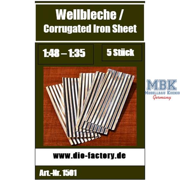 **Wellblech 1501 Corrugated Iron Sheet in 1:35 bis 1:48**Dio-Factory**Art.-Nr