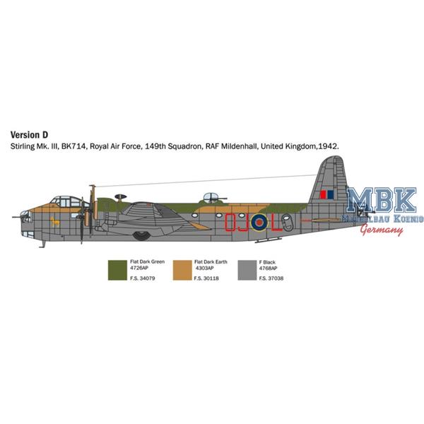 Modello Aereo Short Sterling Mk.III RAF EX-R Jolly Roger - Scala 1:144 Atlas Editions