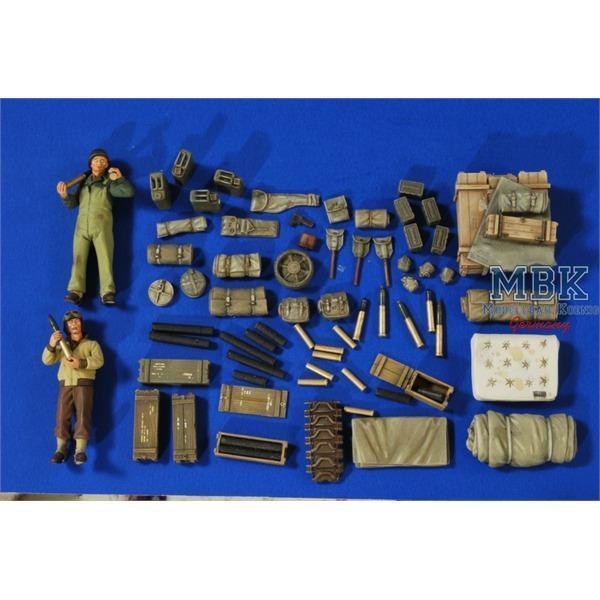 thumbnail image 2 of Verlinden 1/35 British Sherman Firefly Stowage, Ammo & Crew – 3 Half-Figures, Resin Kit #2630 2 of 4