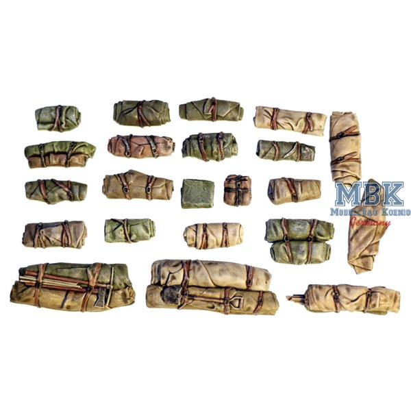 1/35 Scale Universal Tents & Tarps Set #10 By Value Gear – 22 Piece Diorama Kit