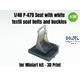 P-47D Seat with white textil seat belts + buckles