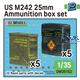 US M242 25mm Ammunition box set /w Decal