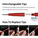 DSPIAE Fine Brush With Replaceable Point Tip Grey