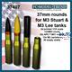 US 37mm rounds for M3 Stuart and M3 Lee tanks