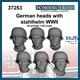 German heads with helmet WWII