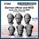 German officer and NCO heads WWII