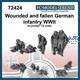 Wounded and fallen German Infantry WWII (1:72)