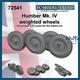 Humber Mk IV weighted wheels (1:72)