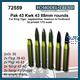 88mm rounds for Pak43/Kwk 43, King Tiger,  (1:72)