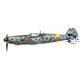 Messerschmitt Bf109G-6, Juutilanen, mit Figur 1/48
