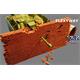 Flexyway Ziegelmauer rot dunkel / brick wall red