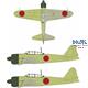 Mitsubishi A6M5 Zero national marking Masking Tape