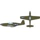 North-American P-51B US insignia  + D-Day Masks