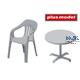 Plastic chairs and table