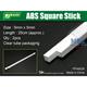 ABS Square Stick 5x5mm, 25 cm Länge Vierkantprofil