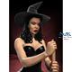 Witch Pinup Girl Halloween (1:24)