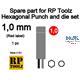 Hexagonal Punch and die set - Spare part 1,0mm