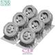U.S 2.5t 6x6 Cargo Truck Tires w/ chains (Tamiya)