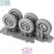 U.S. 1/4 ton Truck Combat Wheel Tires (Tamiya)