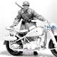 Motorcycle Trooper for WWII German R75 (1:16)