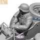 Officer f.WWII German KS750 w/side car (3D Print.)