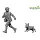 French Child & Puppy (Child & French Bulldog)