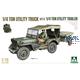 ¼-ton utility truck w. ¼-t. utility trailer (1:16)