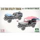 ¼-ton utility truck w. ¼-t. utility trailer (1:16)