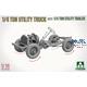 ¼-ton utility truck w. ¼-t. utility trailer (1:16)