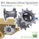 M1 Abrams Road Sprocket Set A (Active) (Tamiya)