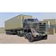 M915 Tractor with M872 Flatbed trailer & 40ft Cont